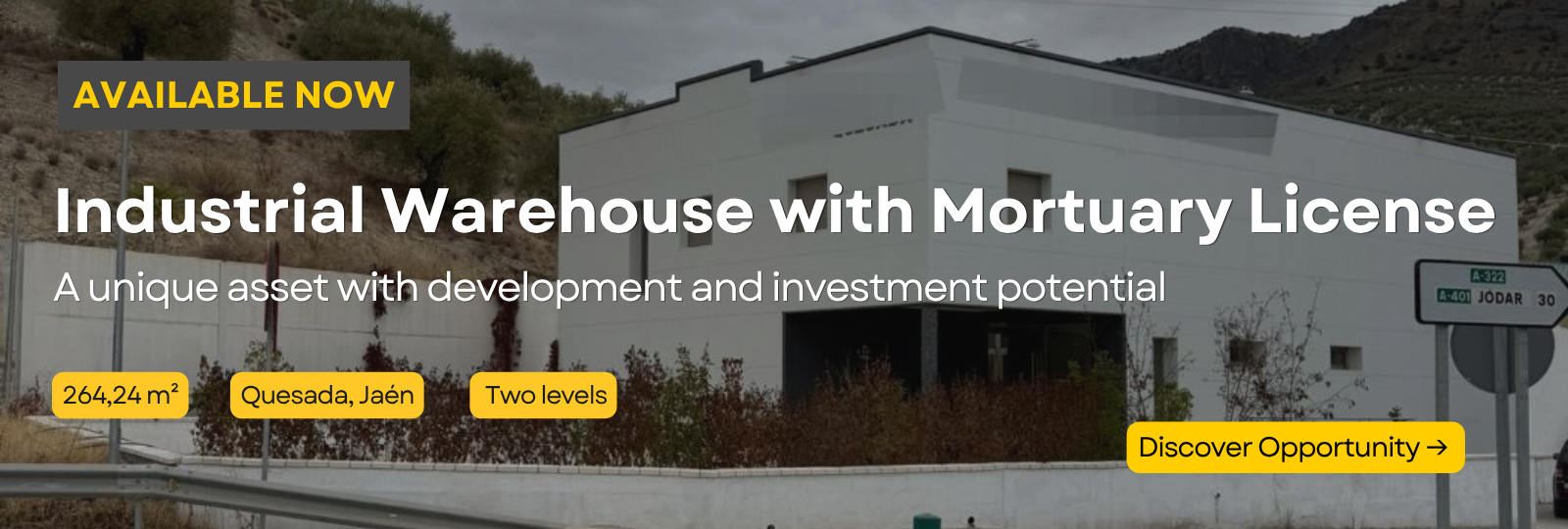 Industrial Warehouse with Use License for a Funeral Home in Quesada - Private Sale - 1